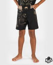 VENUM ヴェヌム キッズ ファイトショーツ ゴリラ ジャングル（黒/サンド） ／ Gorilla Jungle Kids Fight Shorts - Black/Sand／ ジュニア 子供用 トレーニング ショーツ 速乾 MMA 格闘技 ボクシング キック レスリング スポーツ ウェア ショートパンツ フィットネス