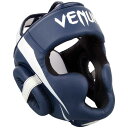 VENUM 　ヘッドギア　Elite - エリート （ネイビーブルー/白）／ Headgear - Navy Blue/White　／　ヘッドガード プロテクター 防具 衝撃 打撃練習 トレーニング 練習用 スポーツ 総合格闘技 ボクシング キックボクシング MMA UFC ヴェノム ベノム