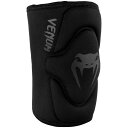 VENUM 　ジェル ニーパッド　Kontact - コンタクト（黒/黒）（ペア）／ Gel Knee Pads - Black/Black　／　両足セット ペア XS S M L XL サイズ ニーガード 膝ガード 膝パッド サポーター ゲルパッド ジェルパッド ボクシング用 格闘技用 膝あて プロテクター 防具