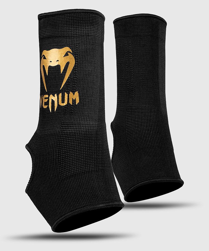 VENUM 　アンクルサポートガード　Kontact - コンタクト（黒/ゴールド）／ Ankle Support Guard - Black/Gold　／　XS S M L XL サイズ 足首サポーター 滑り止め アンクルサポーター アンクルガード 足首保護サポーター 足首ガード 足首固定 ソックスタイプ 足首用