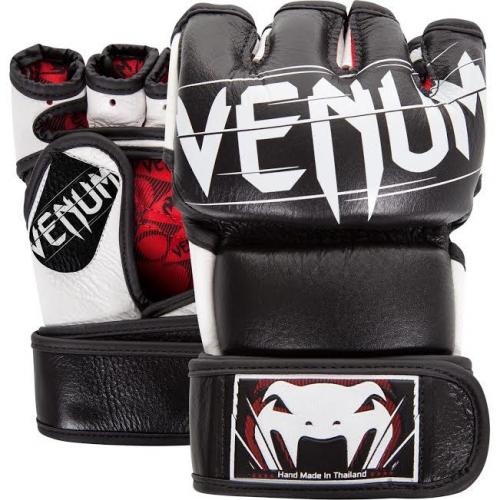 VENUM [ヴェヌム]　MMAグローブ　Undisputed 2.0 - アンディスピューテッド（黒）＜ナッパレザー＞ ／オープンフィンガーグローブ　ファイトグローブ トレーニンググローブ スパーリング 本革 リアルレザー S M L XL サイズ メンズ レディース ユニセックス ブラック