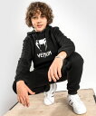 【取寄せ】 VENUM ヴェヌム キッズ フーディー Classic - クラシック（黒）／ Kids Hoodie - Black ／ 正規品 トレーニングウェア フィットネスクラブ ジャージ プルオーバー トレーナー パーカー トップス 練習着 子供用 ジュニア Junior 男の子 女の子 習い事