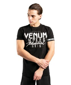 VENUM [ヴェヌム]　Tシャツ　MMA Classic 20（黒/シルバー）- MMA クラシック 20／ T-shirt - Black/Silver // 正規品 メンズ トップス トレーニングウェア 半袖 シャツ コットンTシャツ トレーニングウェア フィットネス レディース ユニセックス カジュアル