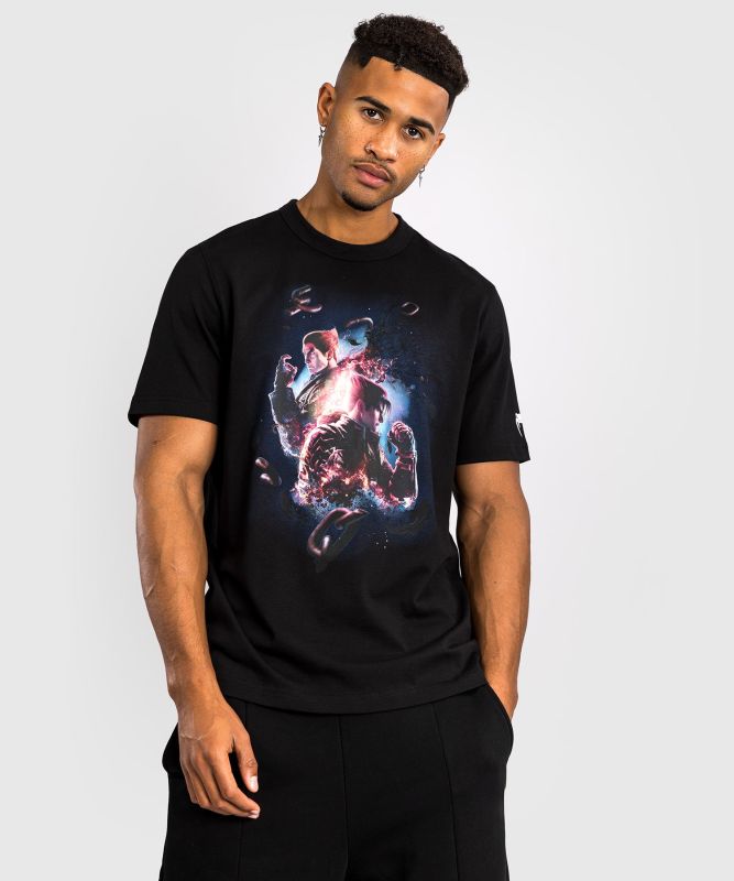 【取寄せ】 VENUM [ヴェヌム] × TEKKEN8　ポスターTシャツ（黒/白）／ 鉄拳8 正規品 半袖 丸首 黒 メン..
