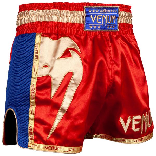 VENUM　ムエタイショーツ　Giant（赤/ゴールド/青） ジャイアント ／ MuayThai Shorts - Red/Gold/Blue タイ式ボクシング パンツ 総合格闘技 ボクシング キックボクシング MMA UFC ファイトパンツ コンバットショーツ ヴェノム ヴェナム ベノム ベナム べヌム