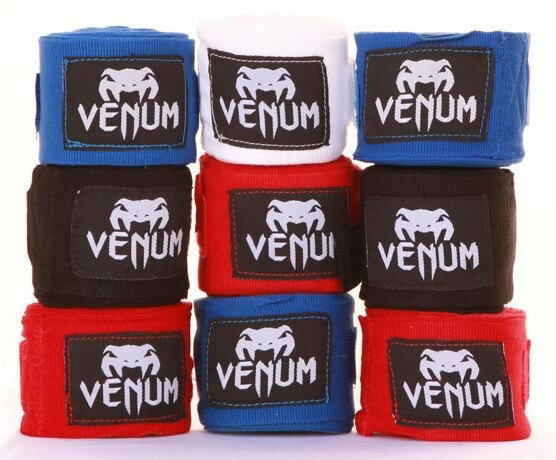 VENUM ヴェヌム ハンドラップ 2.5m Kontact - コンタクト（ペア） ／ Handwraps バンデージ 白 黒 赤 青 伸縮性 バンテージ インナーグローブ サポーター ナックルガード スポーツ 総合格闘技 ボクシング キックボクシング ブラジリアン柔術 ムエタイ MMA UFC DEEP