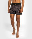 VENUM ヴェヌム ファイトショーツ テクモ 2.0（黒/ブラウン）／ Tecmo 2.0 Fightshorts - Black/Brown ／ 正規品 ファイトパンツ ボクシングショーツ ボクシングパンツ トレーニングウェア 試合 アクティブショーツ ボトムス ユニフォーム メンズ レディース