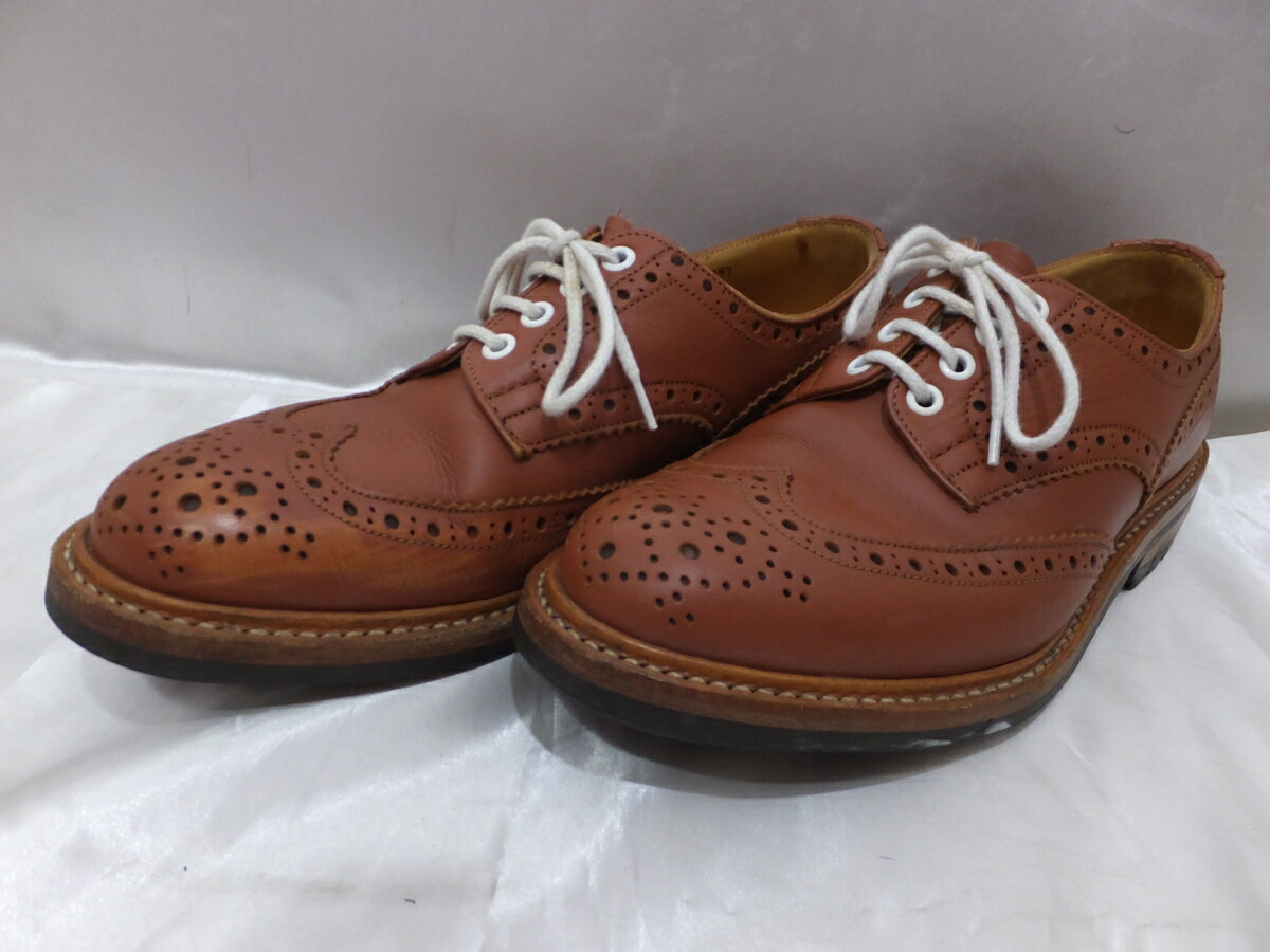 Tricker's トリッカーズ ウィングチップシューズ サイズ26.0cm ブラウン メンズ 75633 イングランド製【中古】