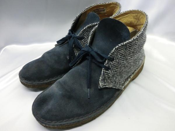 Clarks×HarrisTweed デザートブーツ 8 1/2(26.5cm) クラークス ハリスツイード　メンズ【中古】