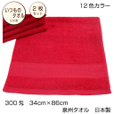 ネコポス送料無料 いつものたおる まとめ買い2枚セット フェイスタオル 300匁 中厚 無地カラー12色 大阪泉州 日本製 タオルのメガモールオクタ