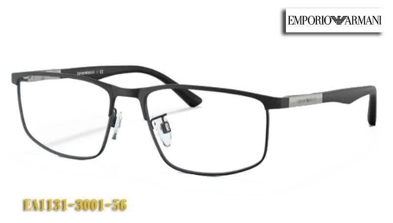 エンポリオ アルマーニ 眼鏡 メガネ フレーム EA1131-3001-56サイズ （度入り対応/フィット調整対応/送料無料