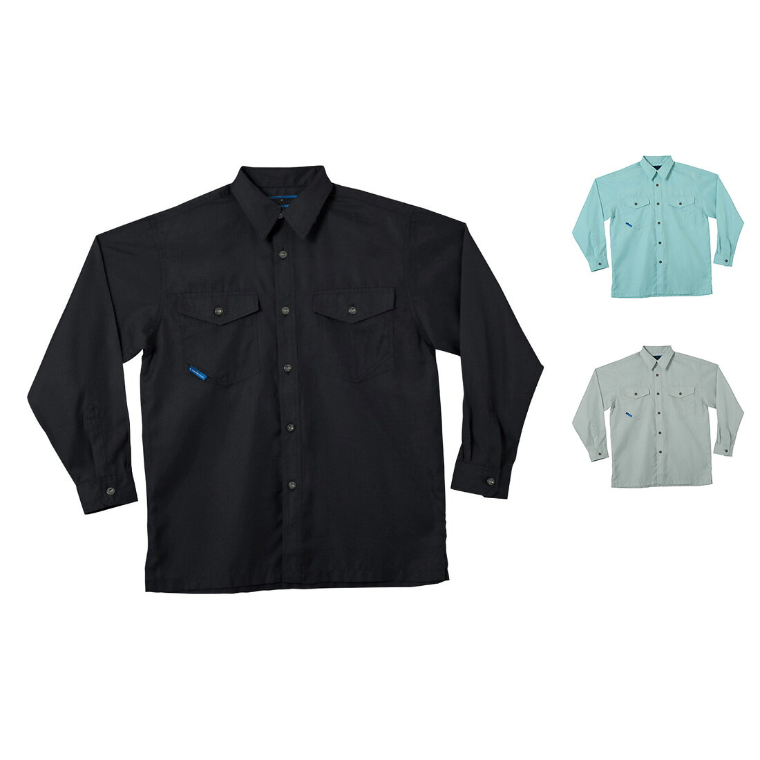 SHINMEN1552 シンメン ストライプ長袖シャツ M～3L（EL）