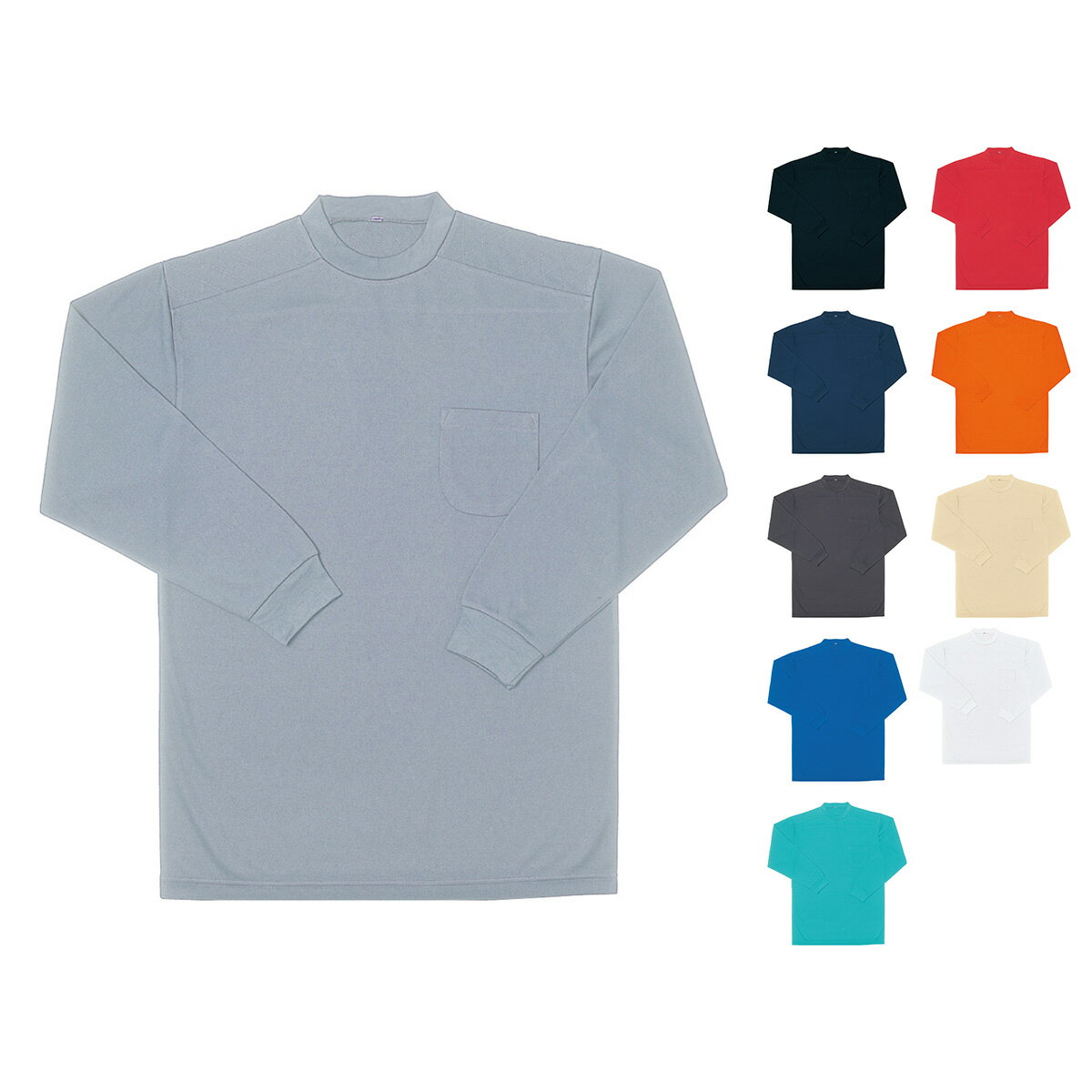 Rakuten - SHINMEN214 シンメン 吸汗速乾刺し子入りローネック M～3L（EL）