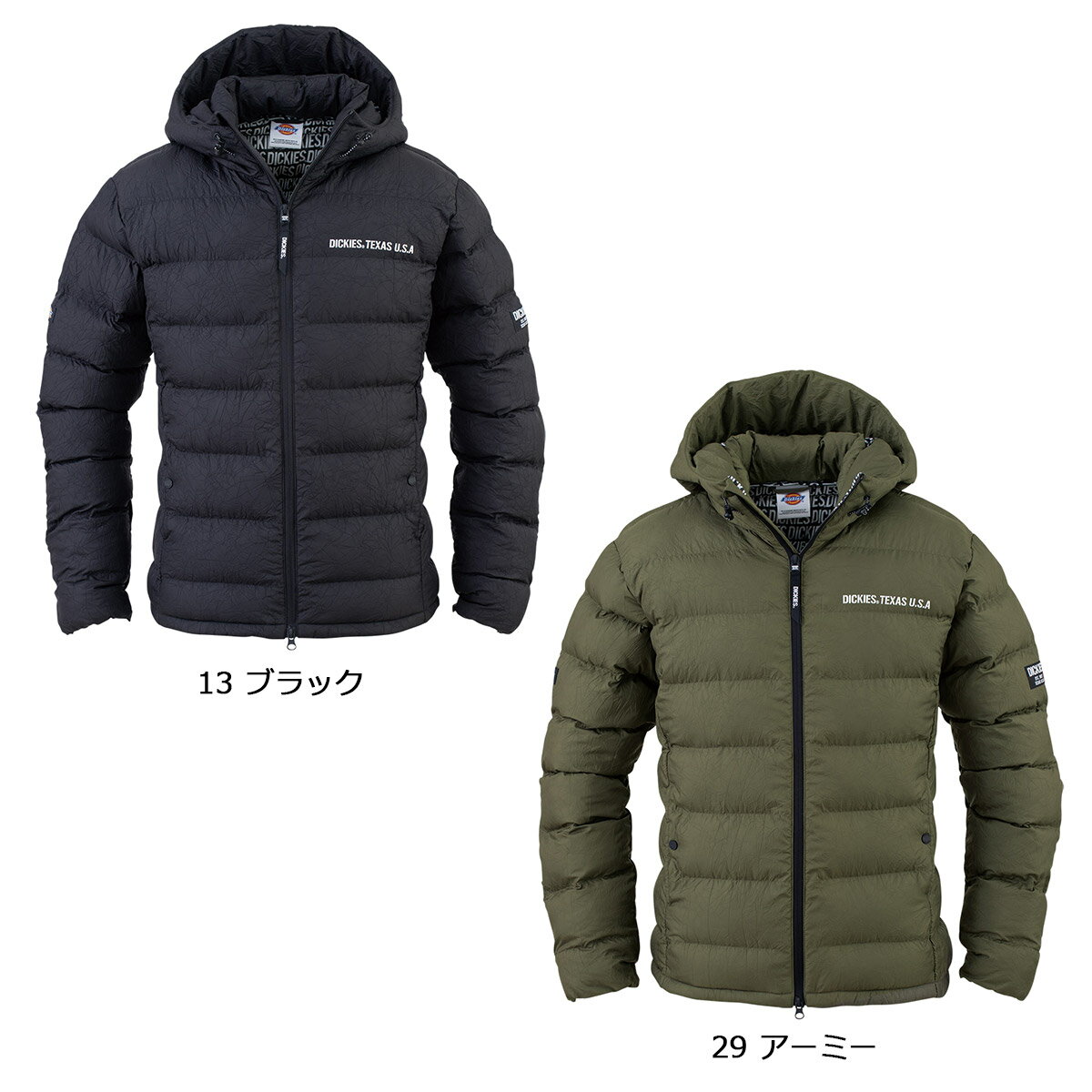 DICKIESD-23001 ディッキーズ ワッシャーファイバーダウンフーディージャケット S～XXL　限定