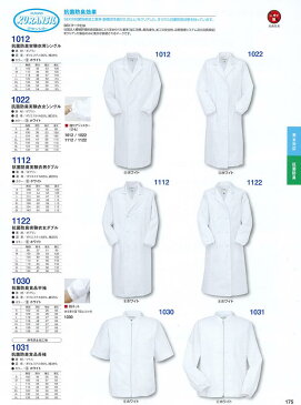 1030 抗菌防臭 食品半袖 白衣 袖部分に体毛等の落下防止ネット付き