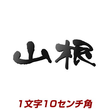 1文字価格 漢字ステンレス表札10cm角 stl3-100k 文字色(ブラック・アイボリーなど)が選べるアイアン表札テイストの仕上がり ひょうさつ