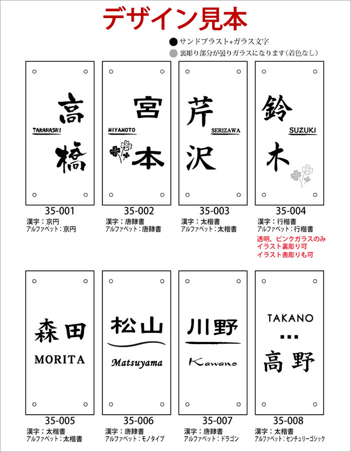 機能門柱表札 四国化成クレディ門柱表札 マイ門柱表札 アルディ門柱表札 トーシンスキットポール表札 バックライト無し専用 約210 約100ミリ Gk 10 時間指定不可 約6ミリ厚 ガラス表札