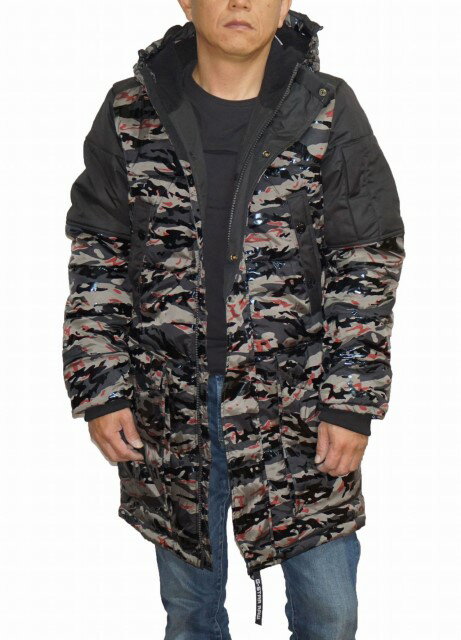 ジースターロゥ アウター メンズ ジースターロウ G-STAR-RAW 中綿 フーデッド ジャケット 迷彩 D10698 メンズ 冬物 防寒 防風 耐寒 保温 コート
