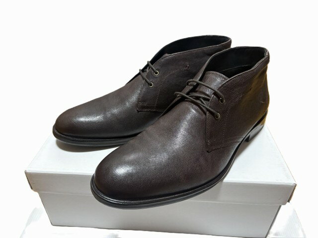 キャサリンハムネットロンドン KATHARINE HAMNETT LONDON レザー チャッカブーツ DB 26.5cm メンズ