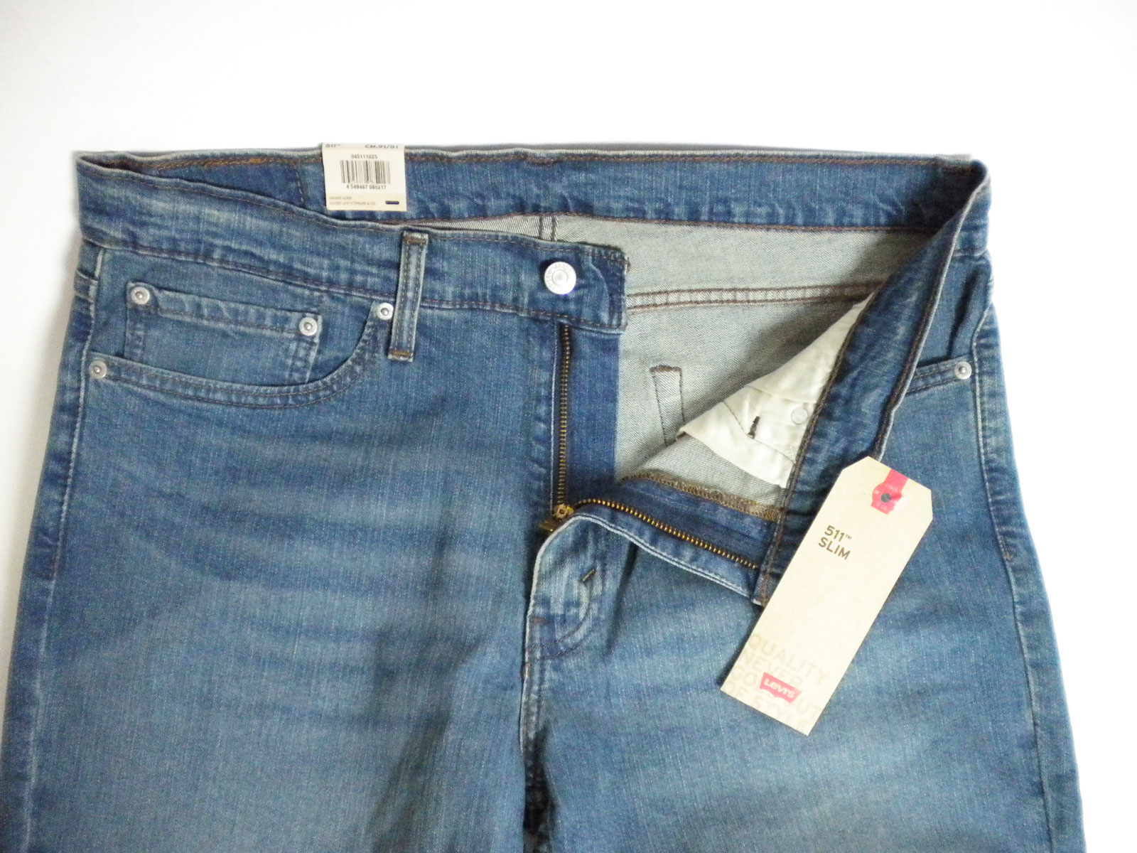 新品 ♪★ リーバイス Levis 511 スリム ストレッチ SLIM 045111025 パンツ メンズ ユーズド加工 表記サイズ 34 ★ 24601