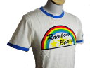 訳あり♪新品 バズスパンキー 半袖Tシャツ 白 虹 ◆ サンプル