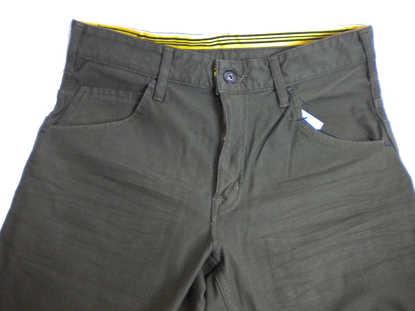 新品 ♪ ★ エドウィン EDWIN スゴイラクナ ジーンズE521-2612 カーキ色 日本製 ストレッチ地 サイズS ★ 17203