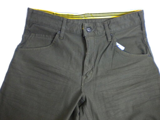 新品 ♪ ★ エドウィン EDWIN スゴイラクナ ジーンズE521-2612 カーキ色 日本製 ストレッチ地 サイズS ★ 17203