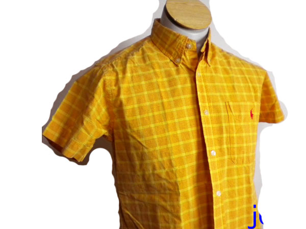 美品 ◆ ラルフローレン 半袖シャツ 黄色系 サイズ S ◆ j012