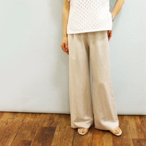 30%OFF/ASHY ROVE アッシュローブ 19-2473 麻 レーヨン ワイド パンツ《セール品につき返品不可》
