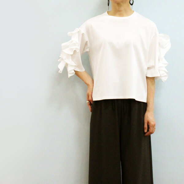 30%OFF/Dignite collier ディニテ コリエ 80268003 袖 フリル Tシャツ《セール品につき返品不可》