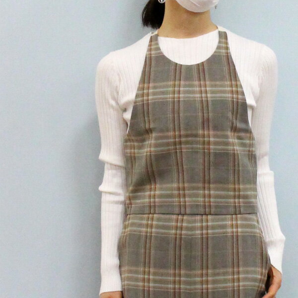 30%OFF/MACPHEE マカフィー TOMORROWLAND トゥモローランド 12-01-21-01031 レーヨン リネン チェック ホルターネック ベスト《セール品につき返品不可》