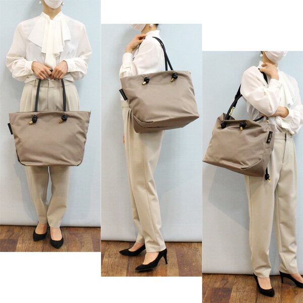 VIOLAd'ORO ヴィオラドーロ V-2204 ノットハンドル ナイロン トート MLサイズ 2