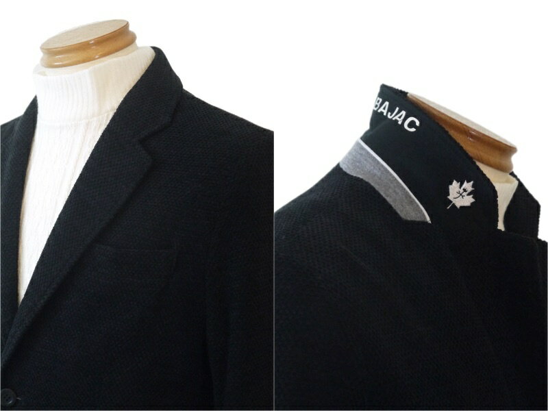 カステルバジャック/CASTELBAJAC 秋冬物 モールメッシュジャケット 118-黒 46/Mサイズ