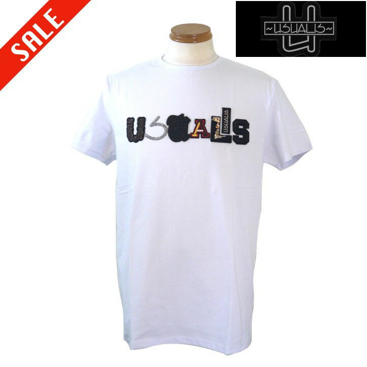 ウザリス/USUALIS 夏物 半袖Tシャツ XXXL/4Lサイズ 511-白系 1