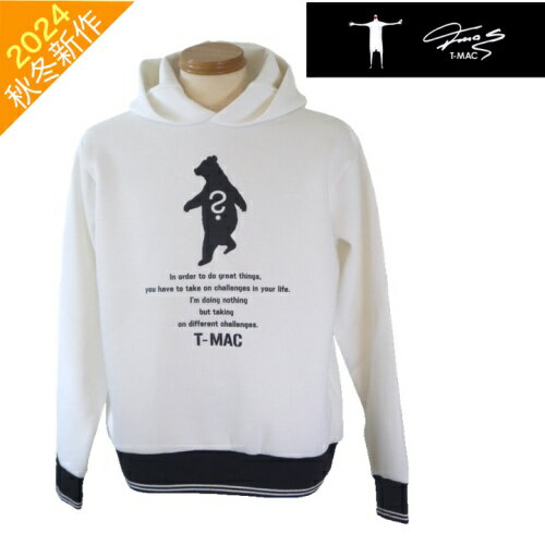 ティーマック/T-MAC ベアーロゴパーカー 44/M・46/L 101-オフホワイト系