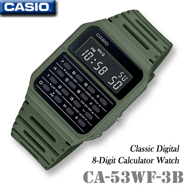 【男女兼用】CASIO CA-53WF-1B CALCULATOR Vintage Mannish Color カシオ カリキュレーター 電卓付 メンズ レディー…