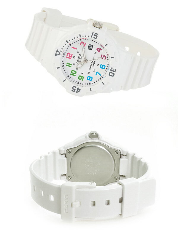 安心！【新品電池に交換済み代金込】CASIO LRW-200H-7B キッズ カシオ 人気 アナログ 子供 レディース 腕時計 白 ホワイト 新生活 就職 卒園 入学 学生 彼女 誕生日 お祝い ギフト プレゼント 海外モデル チープカシオ【並行輸入 新品一年保証】チプカシ＊送料無料＊ 3