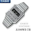 楽天メリット コレクションCASIO A100WE-7B Vintage-Style STANDARD DIGITAL カシオ スタンダード デジタル メンズ レディース ユニセックスサイズ 腕時計 シルバー×グレー 学生 彼氏 彼女 誕生日 ギフト プレゼント 海外モデル チープカシオ【並行輸入 新品一年保証】チプカシ＊送料無料＊