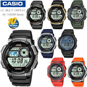 【男性・子供用】CASIO AE-1000W Series キッズ カシオ スタンダード 人気 デジタル メンズ キッズ 男の子 腕時計 黒 ストップウォッチ 入学 就職 学生 友達 彼氏 誕生日 父の日 ギフト プレゼント 海外モデル チープカシオ【並行輸入 新品一年保証】チプカシ＊送料無料＊