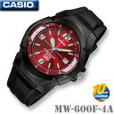 【男性用】CASIO MW-600F-4AV カシオ STANDARD シンプル アナログ 人気 メンズ 男の子 国内未発売 海外モデル 腕時計 日付 黒 赤 ...