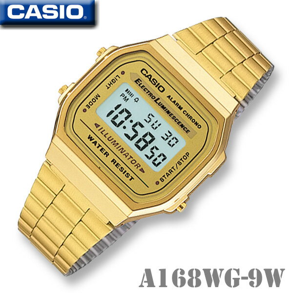 `[vJVI CASIO A168WG-9W STANDARD DIGITAL JVI X^_[h fW^ Y fB[X rv  S[h A-168WG-9 COf Vi  