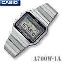 【男女兼用】CASIO A700W-1A Vintage Collection カシオ 人気 デジタル メンズ レディース 男の子 女の子 腕時計 シルバー 新生活 入学 就職 学生 彼氏 彼女 お祝い 誕生日 10代 20代 30代 ギフト プレゼント チープカシオ【並行輸入 新品一年保証】チプカシ＊送料無料＊