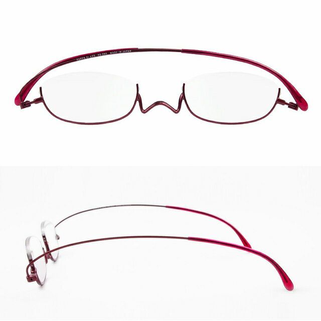 【＋2.00 レンズ入り】おしゃれな老眼鏡【PaperGlass　ペーパーグラス】　OPG-293-07（レッド）【送料無料】