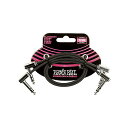 ERNIE BALL ( アーニー・ボール ) / 12inch Flat Ribbon Stereo Patch Cable Black 2 Pack夏休みセ...