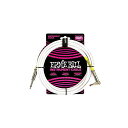 ERNIE BALL ( アーニー・ボール ) / 15ft PVC Straight Angle Inst Cable White夏休みセール