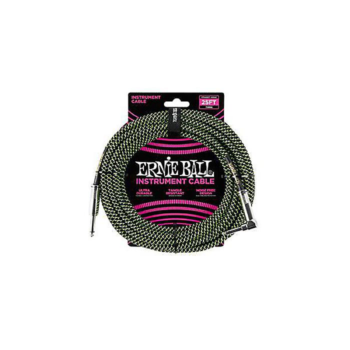 ERNIE BALL ( アーニー・ボール ) / Braided Instrument Cable Black/Green #6066新生活応援