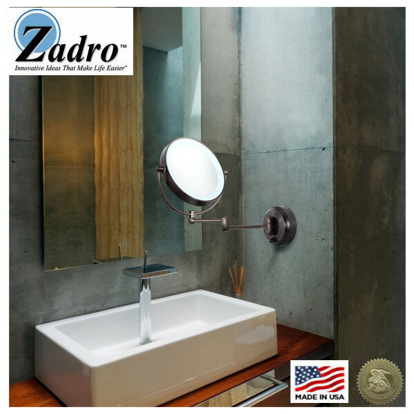 Zadro(ザドロ) / LEDW810 (ブロンズ) [鏡面 18cm] 【等倍率 / 10倍率】 壁面取り付け型拡大鏡(ライト付) - 【アメリカブランド】母の日 セール [3]