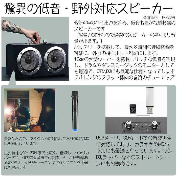 4大特典付 【驚異の低音・野外対応ハイパワースピーカーセット】Numark(ヌマーク) ...