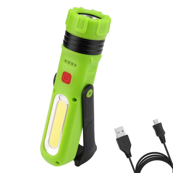 LE(Lighting EVER) / Multi-Mode Dimmable COB LED Flashlight LED懐中電灯/USB充電式/180度回転可能/調光対応 直輸入品