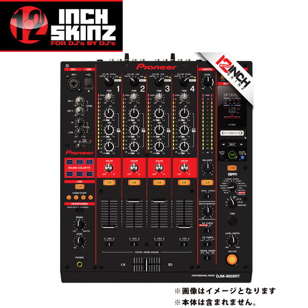 12inch SKINZ / Pioneer DJM-900SRT SKINZ (BLACK/RED) 【DJM-900SRT用スキン】新生活応援